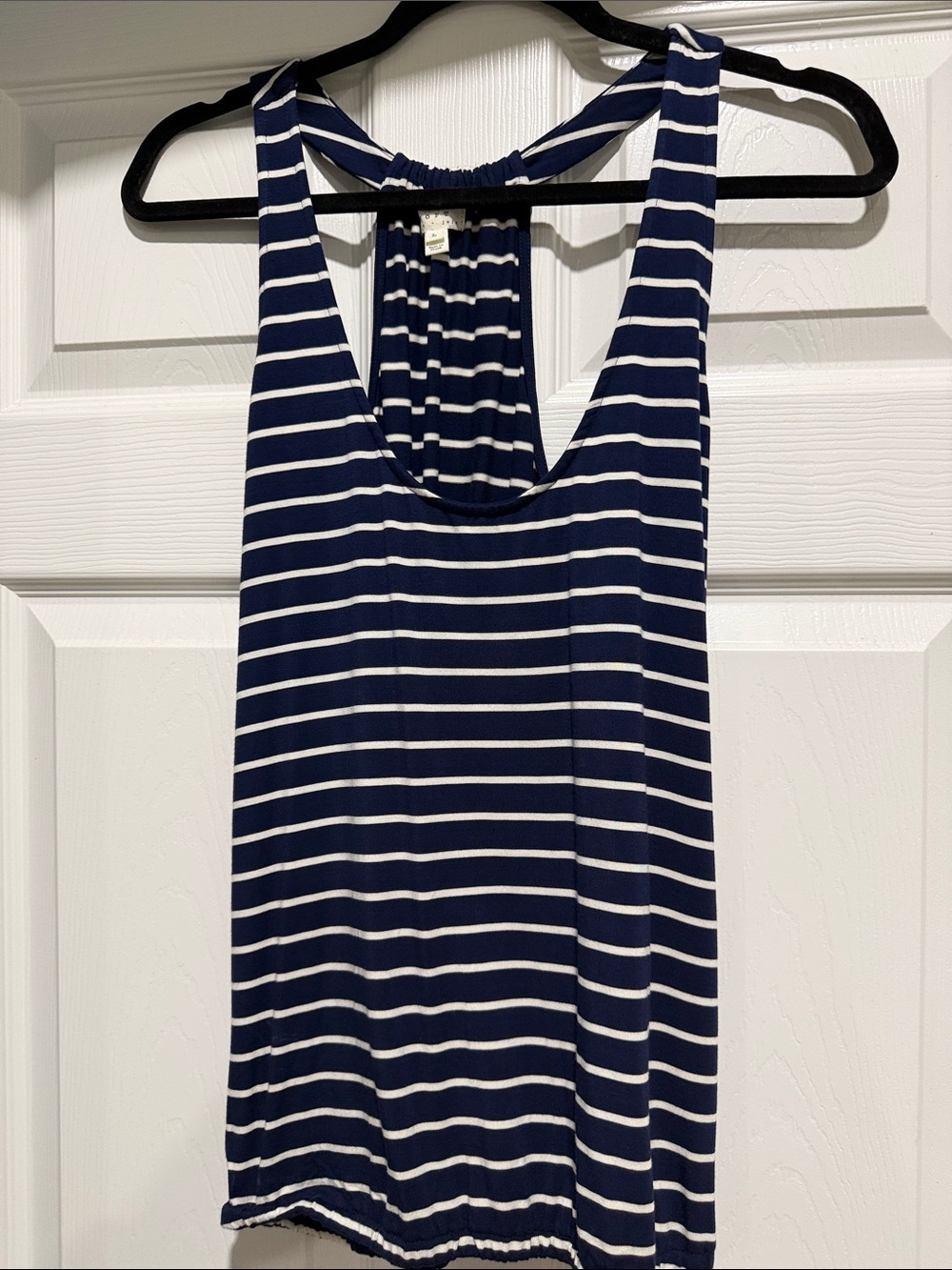 Soft Joie Navy and White Striped Racerback Tank